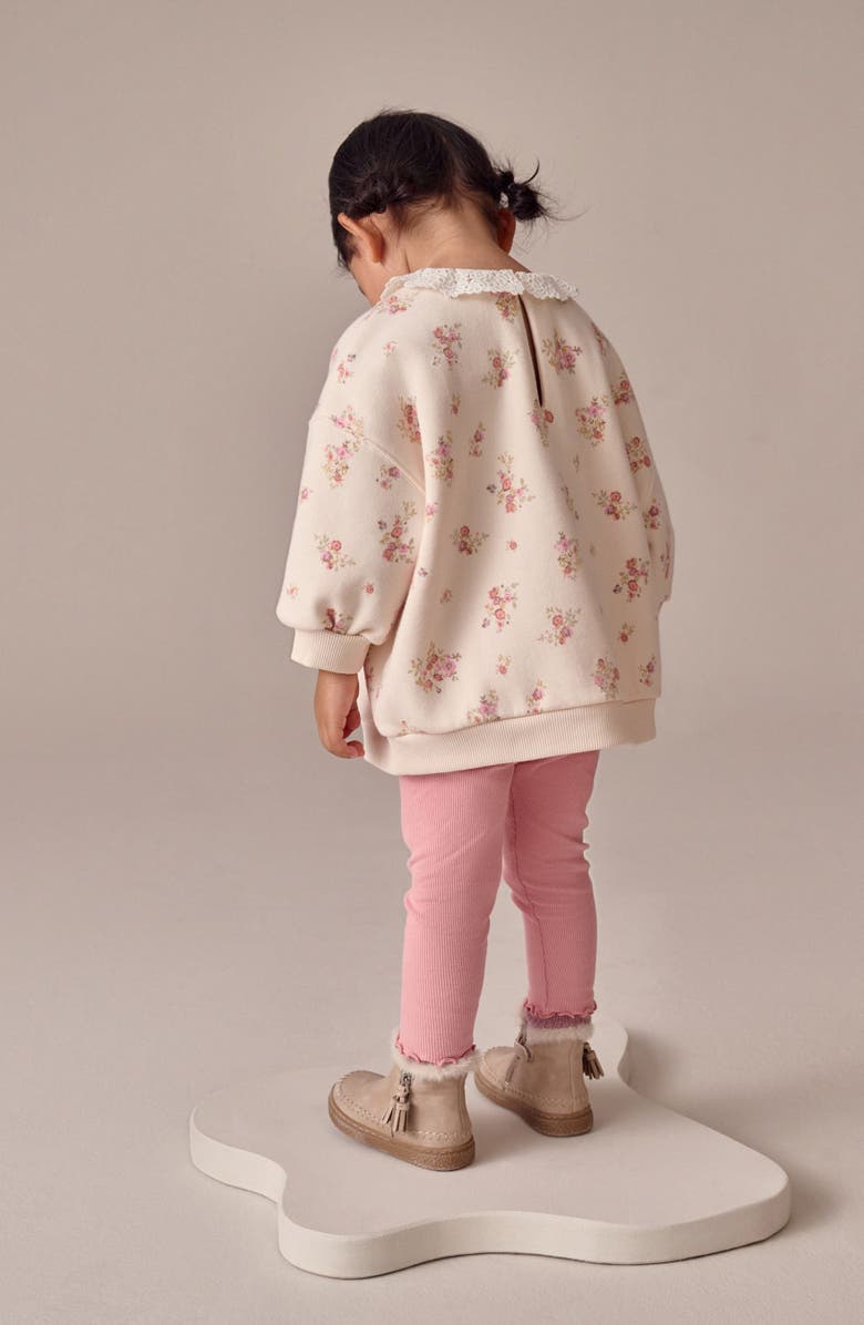 NEXT Kids' Floral Sweatshirt & Leggings Set, Alternate, color, Pink
