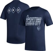 adidas Men's adidas Navy Sporting Kansas City Team Jersey Hook AEROREADY T-Shirt