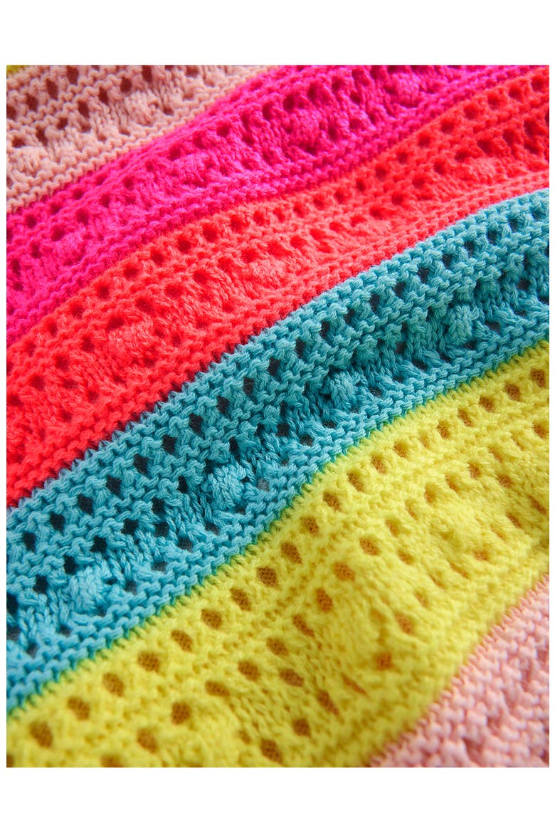 Kids' Textured Knit Tank, Alternate, color, NEON STRIPE