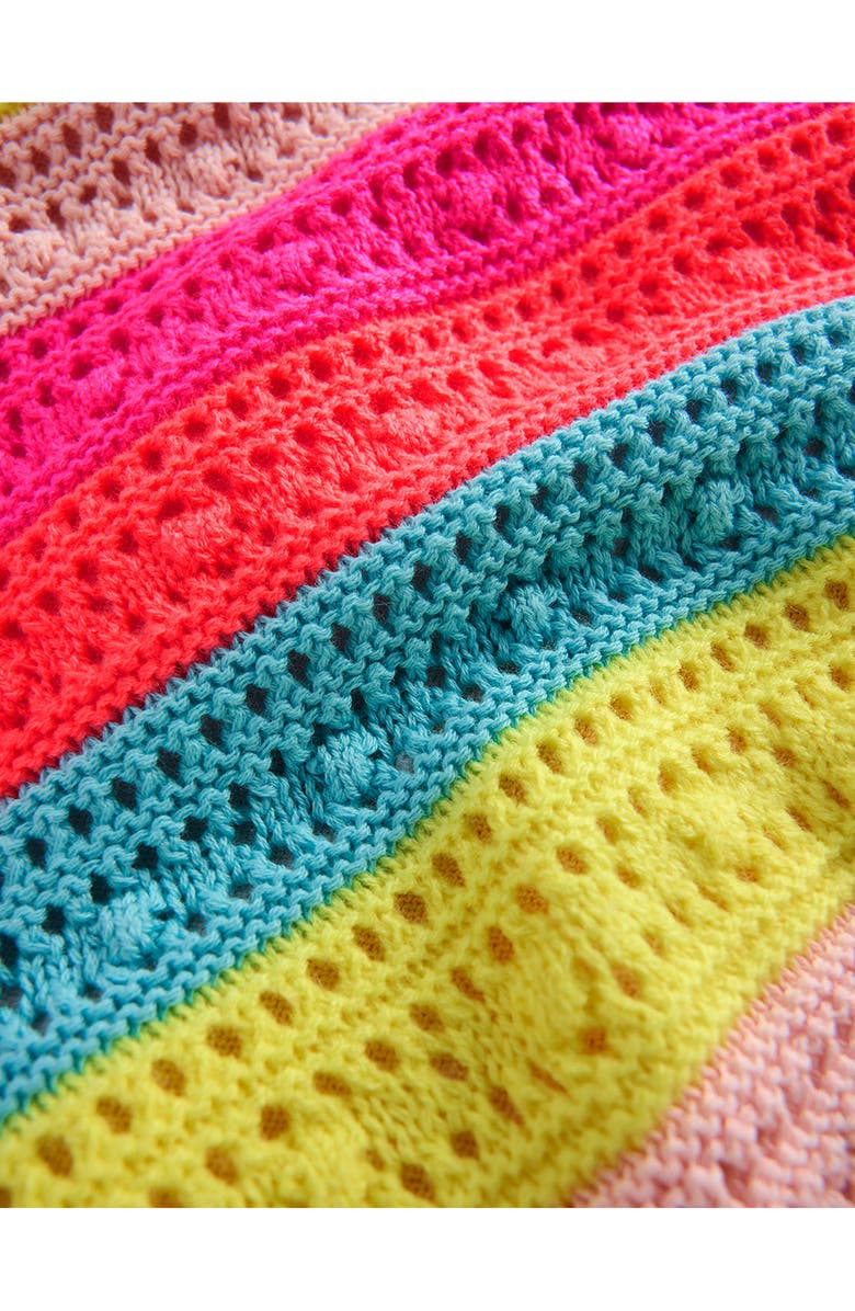Mini Boden Kids' Textured Knit Tank, Alternate, color, Neon Stripe