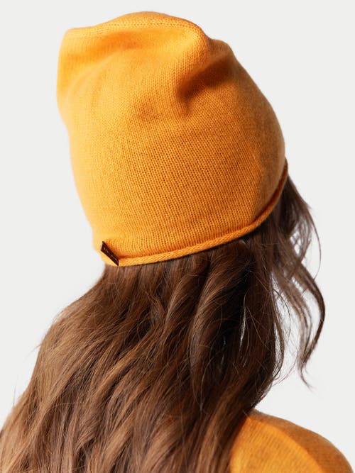 Gobi Mongolian Cashmere Cashmere Hat And Sweater Set In Apricot