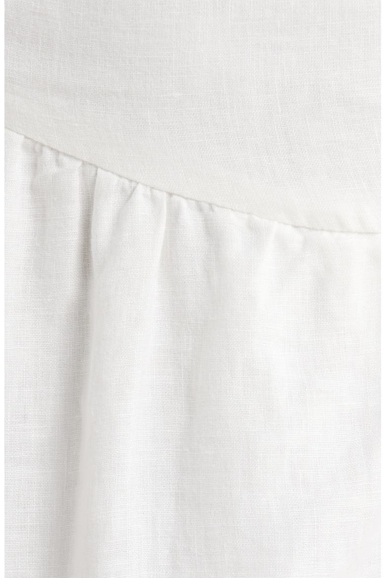 Willow One-Shoulder Linen Cover-Up Dress, Alternate, color, IVORY