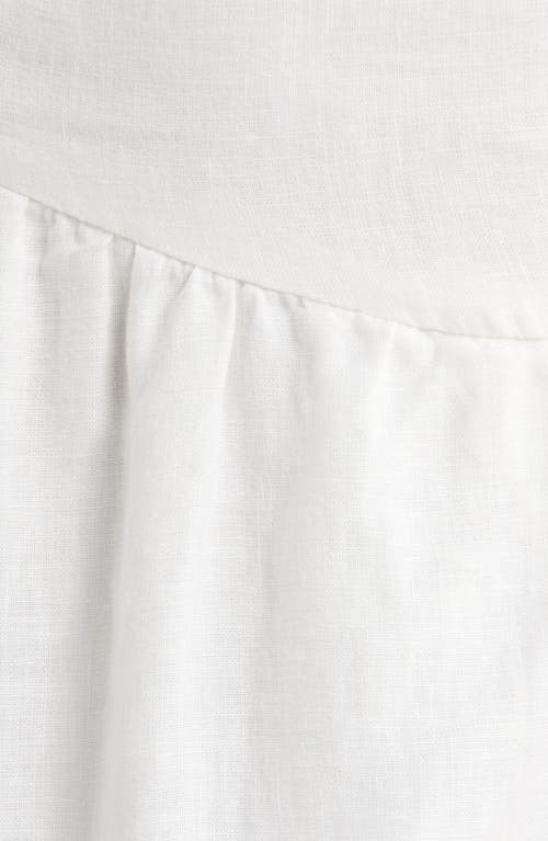 Boamar Willow One-shoulder Linen Cover-up Dress In White