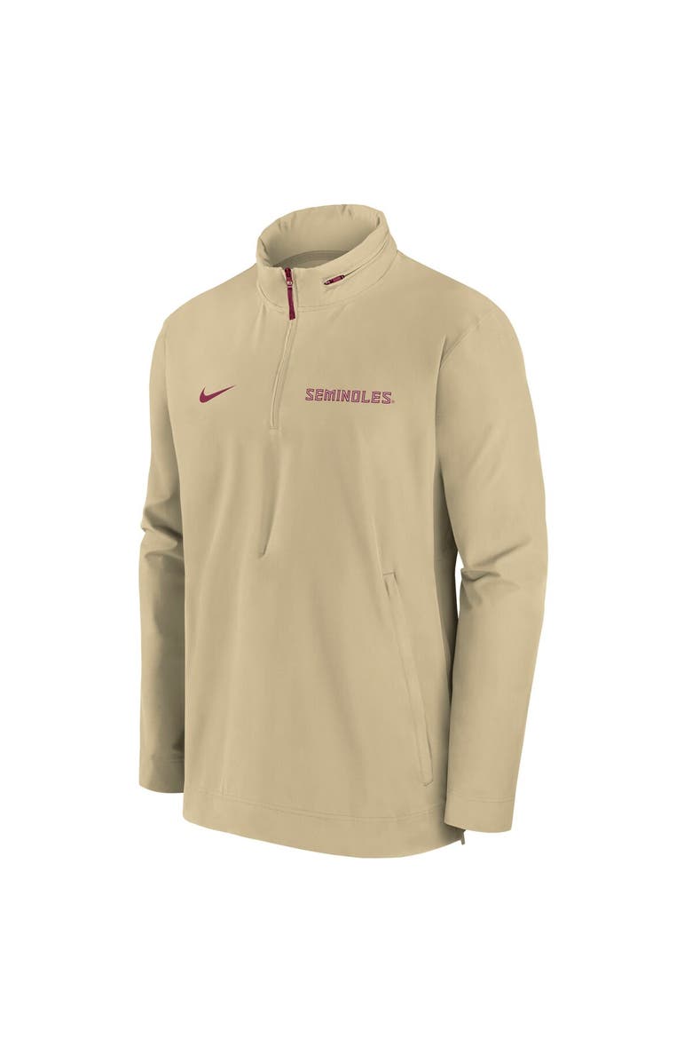 Nike Men's Nike Gold Florida State Seminoles Sideline Coaches Quarter-Zip Jacket, Alternate, color, 