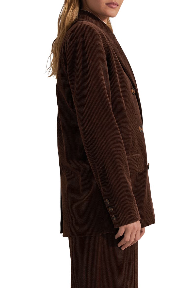 The Agnes Corduroy Blazer, Alternate, color, COFFEE