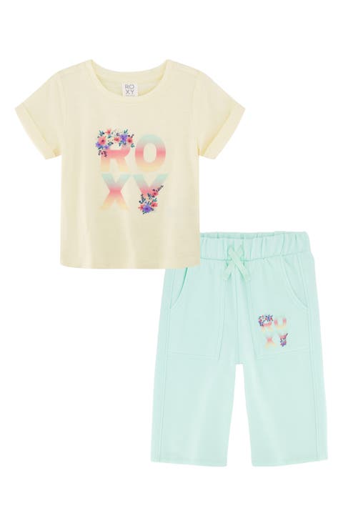Floral Logo Graphic T-Shirt & Pants Set (Baby)