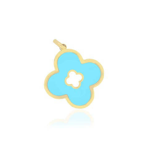 Turquoise Clover Cut Out Charm
