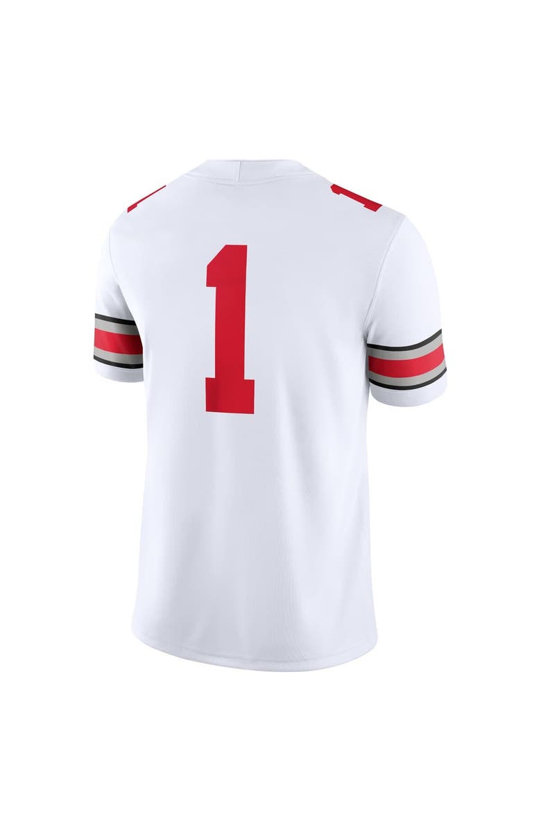 Nike Men's Nike #1 White Ohio State Buckeyes Game Jersey, Alternate, color, White