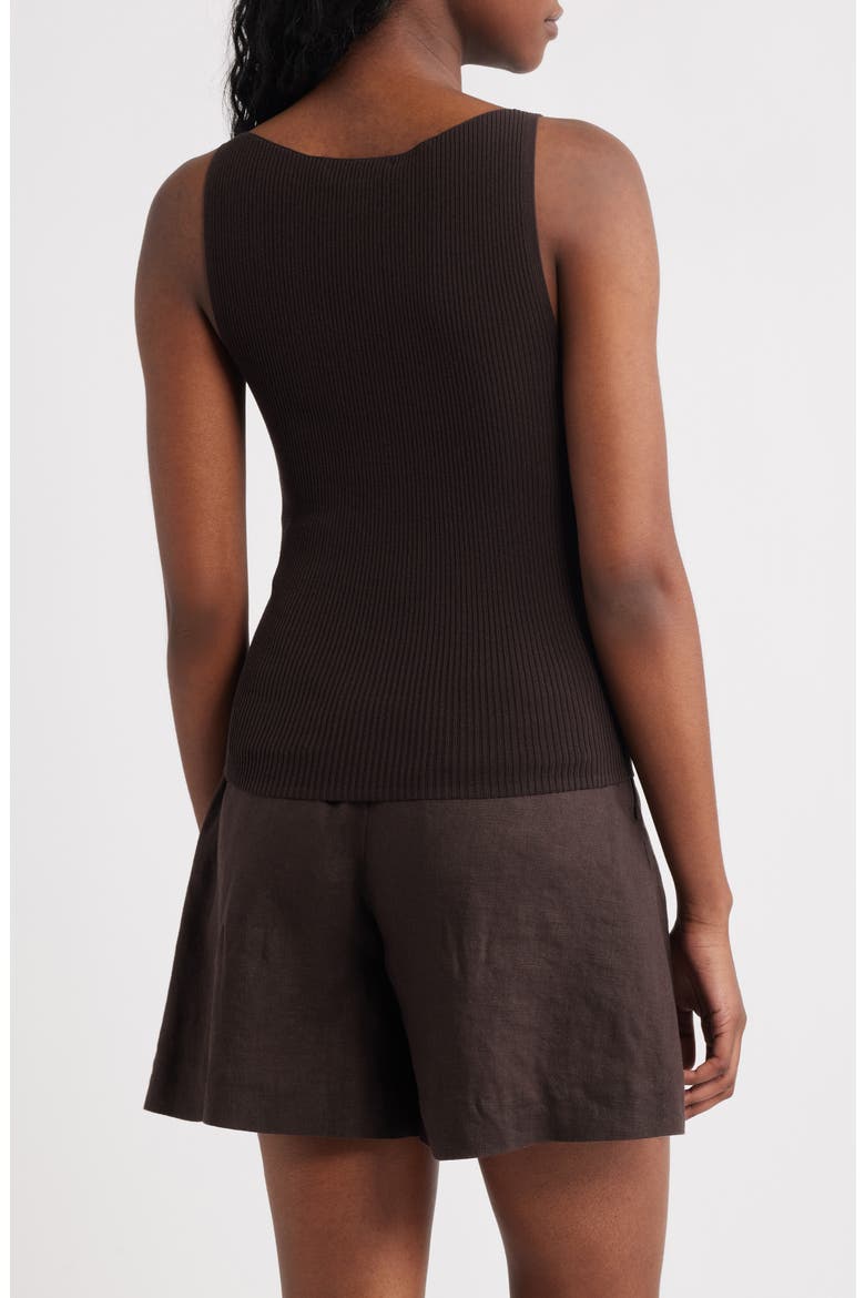 Rib Sweater Tank, Alternate, color, BROWN DARK