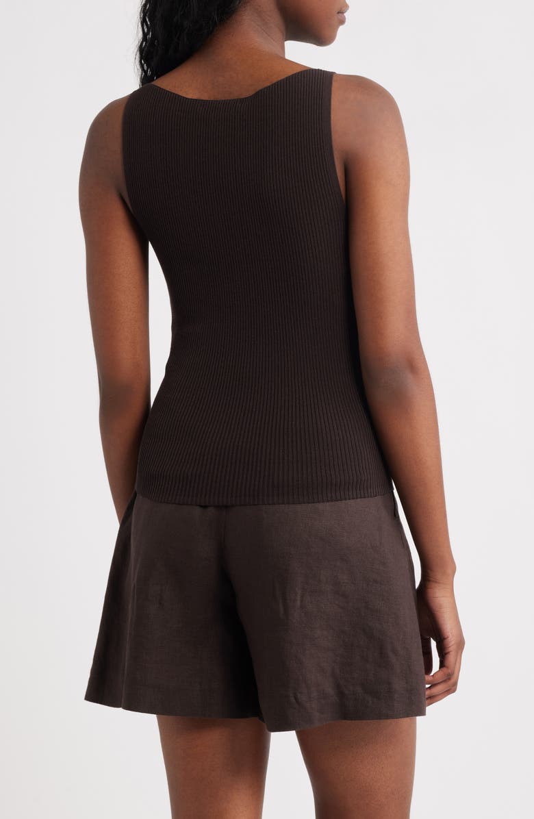 & Other Stories Rib Sweater Tank, Alternate, color, Brown Dark