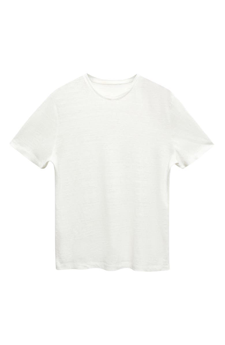 MANGO Slim Fit Linen T-Shirt, Alternate, color,