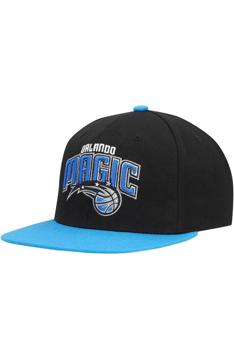 Mitchell & Ness Men's Mitchell & Ness Black/Royal Orlando Magic Side Core 2.0 Snapback Hat, Alternate, color, Black