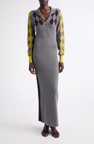 ZANKOV Raisa Long Sleeve Merino Wool Polo Maxi Dress