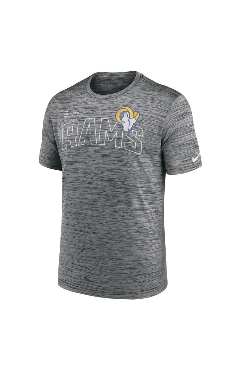 Nike Men's Nike Anthracite Los Angeles Rams Velocity Arch Performance T-Shirt, Alternate, color, Anthracite