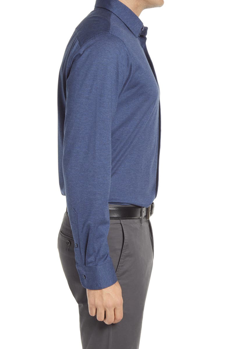 NORDSTROM MEN'S SHOP Heathered Knit Dress Shirt, Alternate, color, 