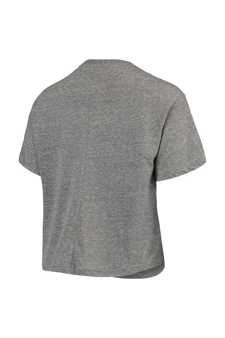 Women's Pressbox Gray Oklahoma Sooners Bishop Tri-Blend Knobi Crop T-Shirt, Alternate, color, Gray