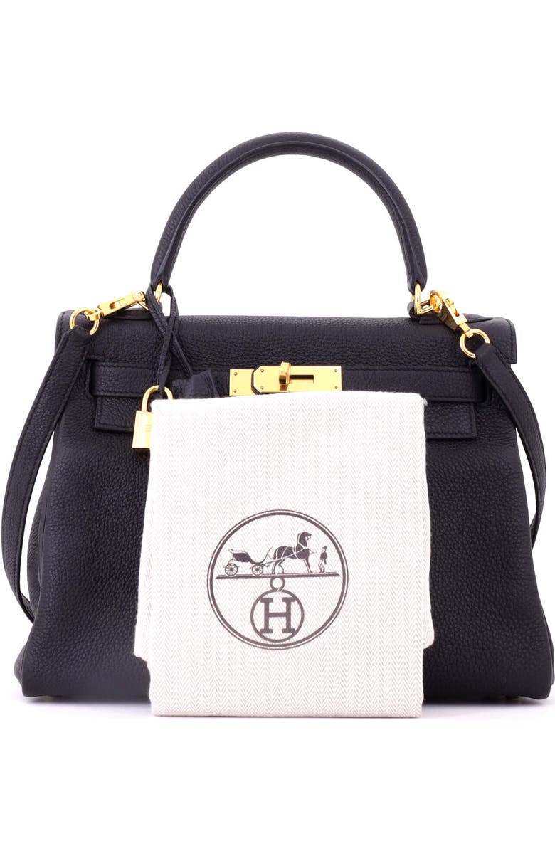 Pre-Owned Hermes Kelly Handbag Black Togo with Gold Hardware 28, Alternate, color, Noir