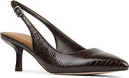 Donald Pliner Casie Croc Embossed Faux Leather Slingback Pump