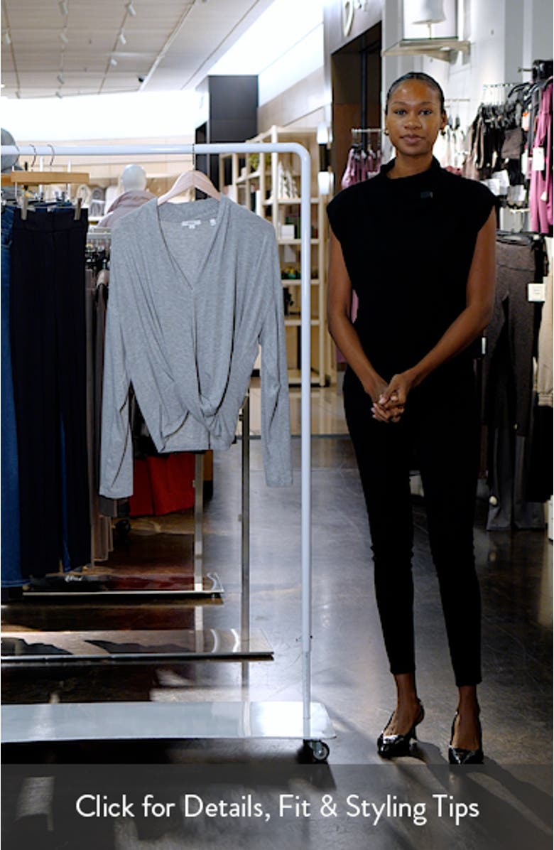 Draped Faux Wrap Top, sales video thumbnail