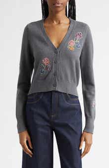 Nikko Floral Ribbons Cotton Blend Cardigan