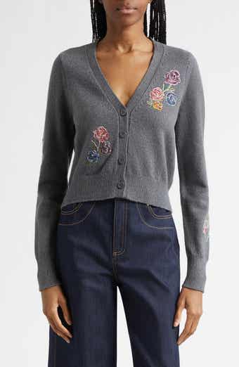 Nikko Floral Ribbons Cotton Blend Cardigan