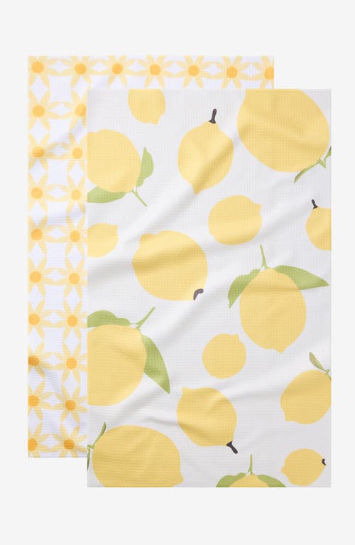 Geometry Kitchen Tea Towel Set in Sunny Daisies  product