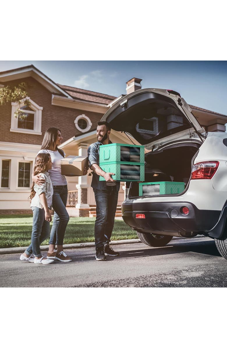 SORBUS 8-Pack Collapsible Zip Storage Bins, Alternate, color,