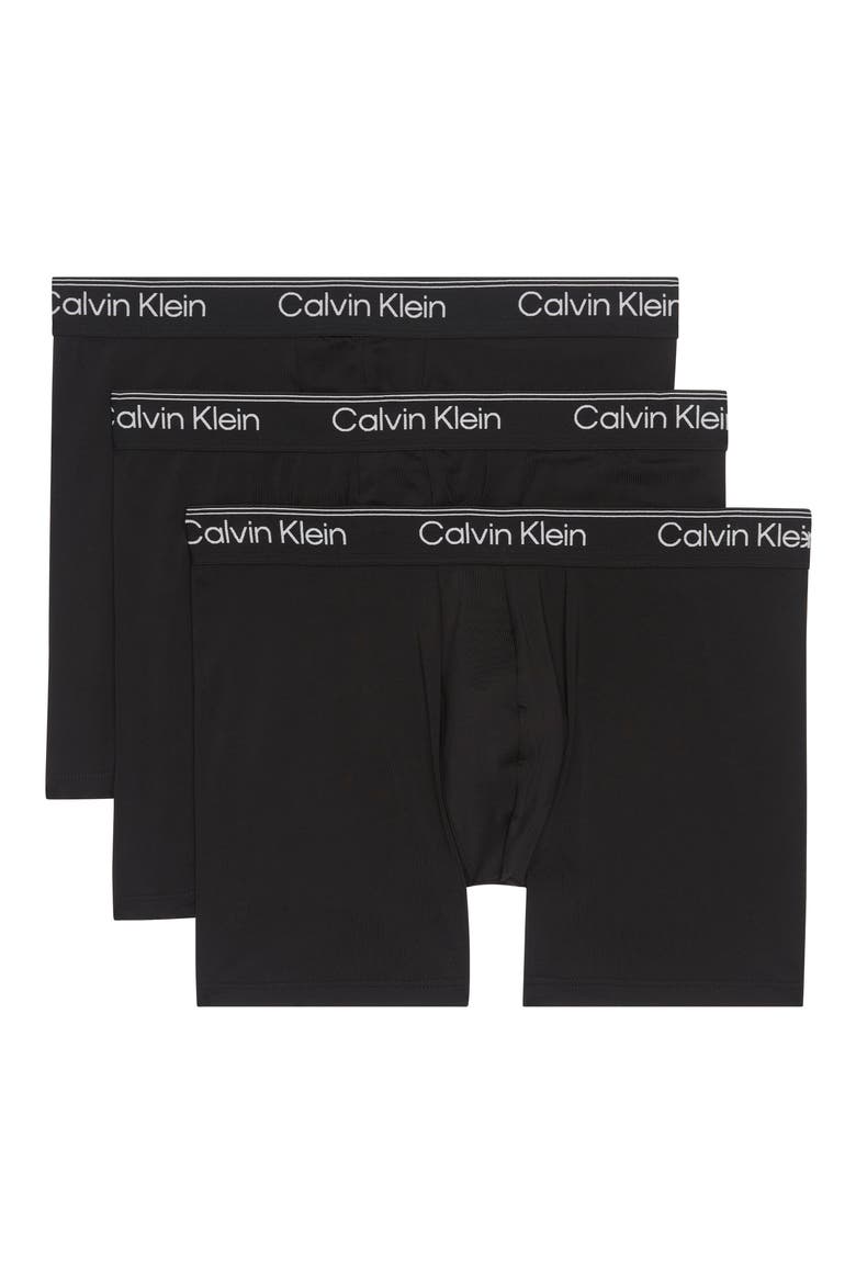 Assorted 3-Pack Microfiber Boxer Briefs, Main, color, 3 BLACK