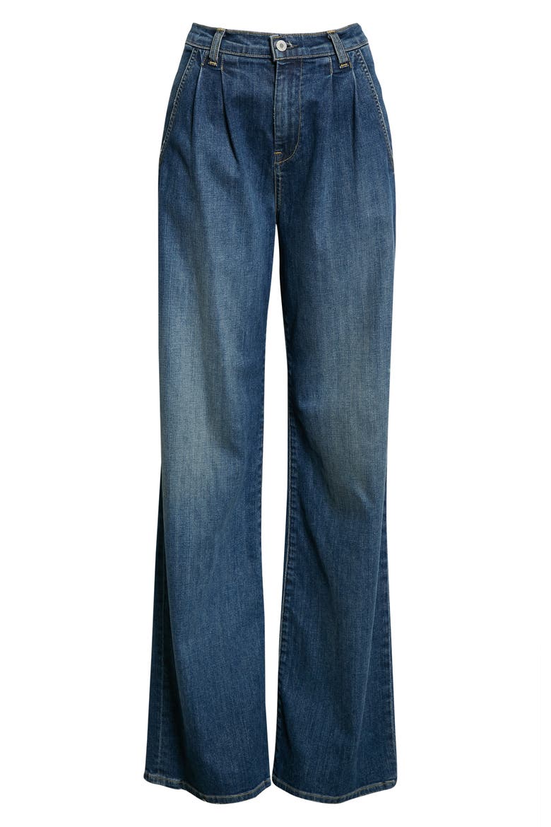 Flora High Waist Trouser Jeans, Alternate, color, CLASSIC WASH
