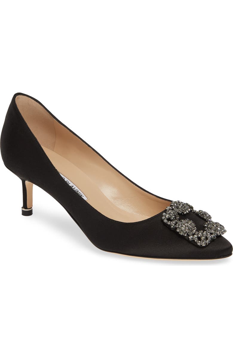 Manolo Blahnik Hangisi Embellished Pointed Toe Pump, Main, color,