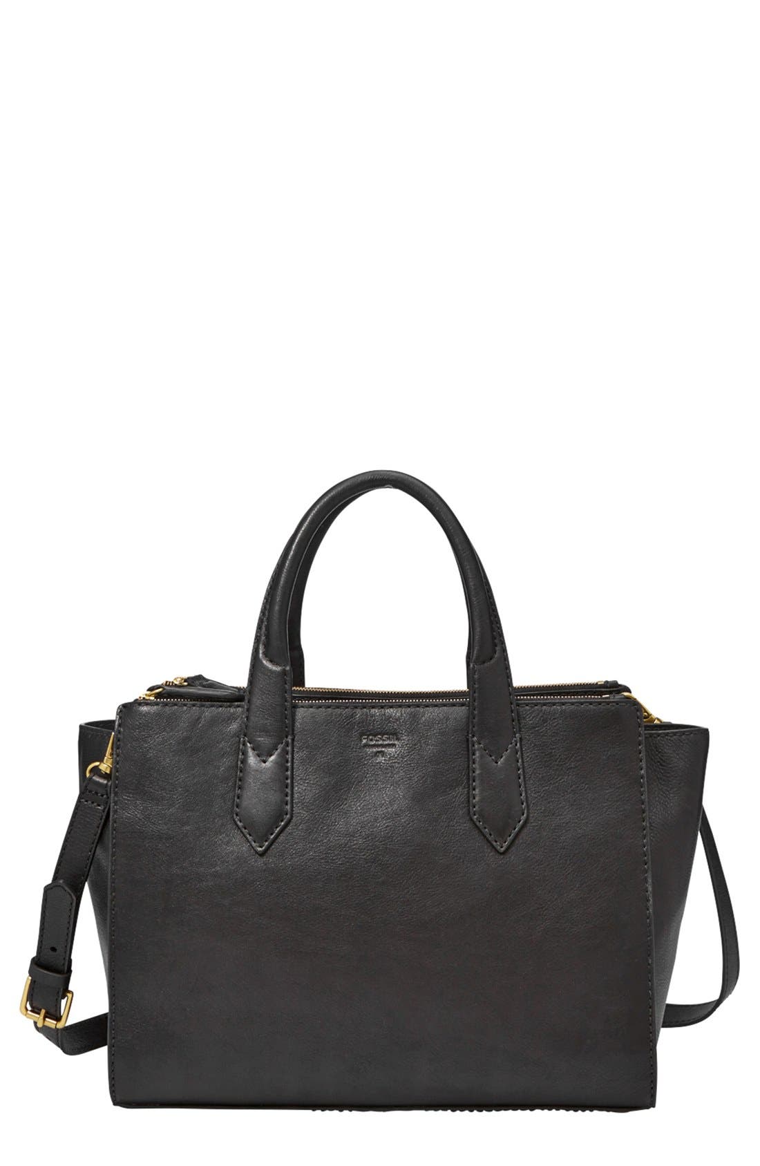 'Knox' Shopper, Main, color, BLACK