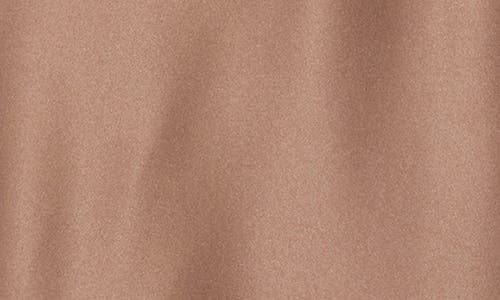 Renee C Cowl Neck Long Sleeve Satin Minidress In Gold