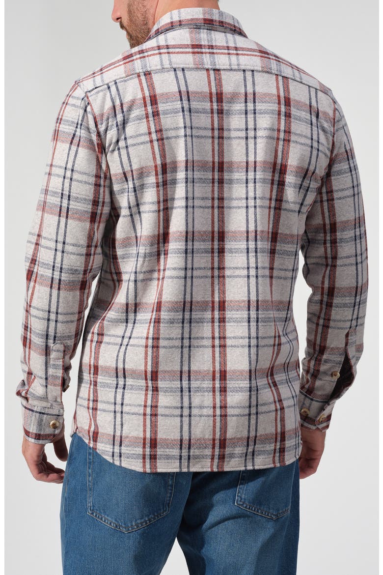 Plaid Knit Button-Up Shirt, Alternate, color, OAT