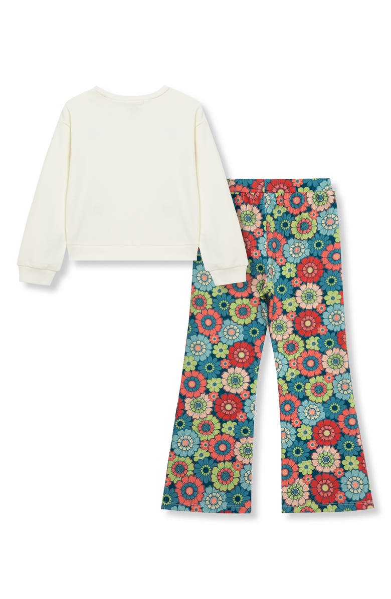 Peek Aren't You Curious Kids' Flower Sweater & Flare Pants Set, Alternate, color, 