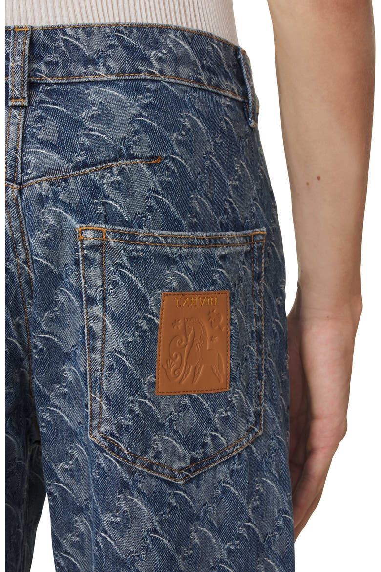 Lunar Year Jacquard Denim Pants, Alternate, color, Blue
