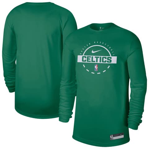 Men's Nike Kelly Green Boston Celtics 2025/26 On-Court Flare Dri-FIT Practice Long Sleeve Tri-Blend T-Shirt