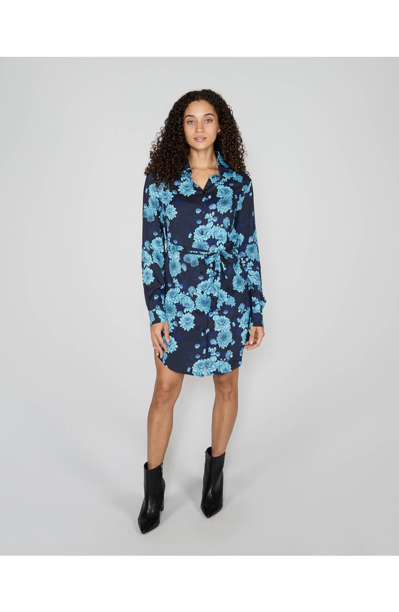 Lords of Harlech Dorethy Stretch Viscose Shirt Dress, Alternate, color, Serious Floral Navy