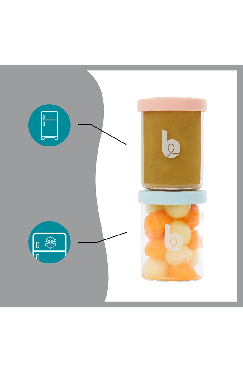 Babymoov 6-Pack Isy Glass Storage Jars, Alternate, color, Multi