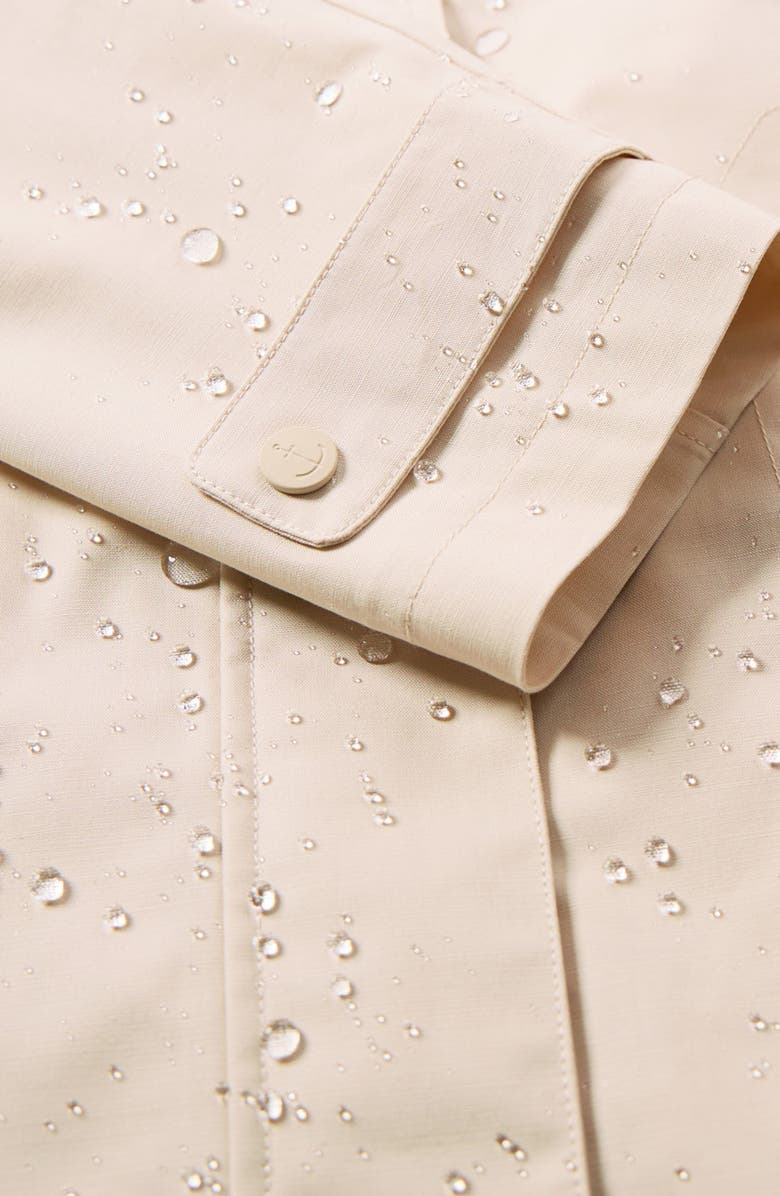 Seasalt Cornwall Cloudburst Waterproof Organic Cotton Coat, Alternate, color, Limestone