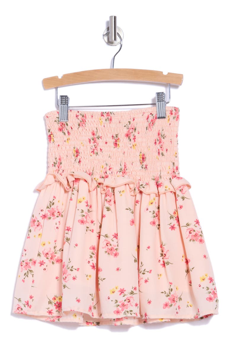 Kids' Smocked Chiffon Skirt, Main, color, BLUSH