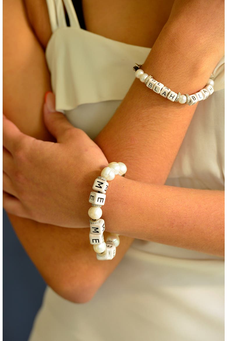 Blah Blah Blah Bracelet, Alternate, color, White