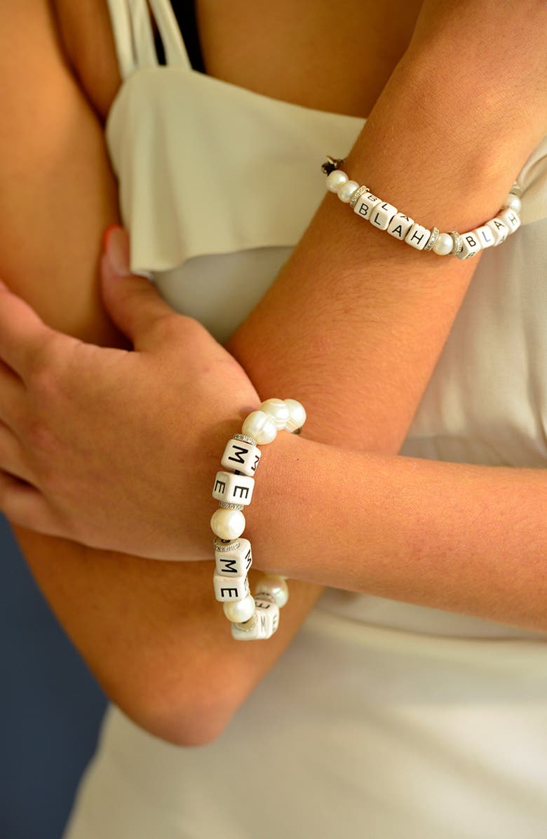 Venessa Arizaga Blah Blah Blah Bracelet, Alternate, color, White