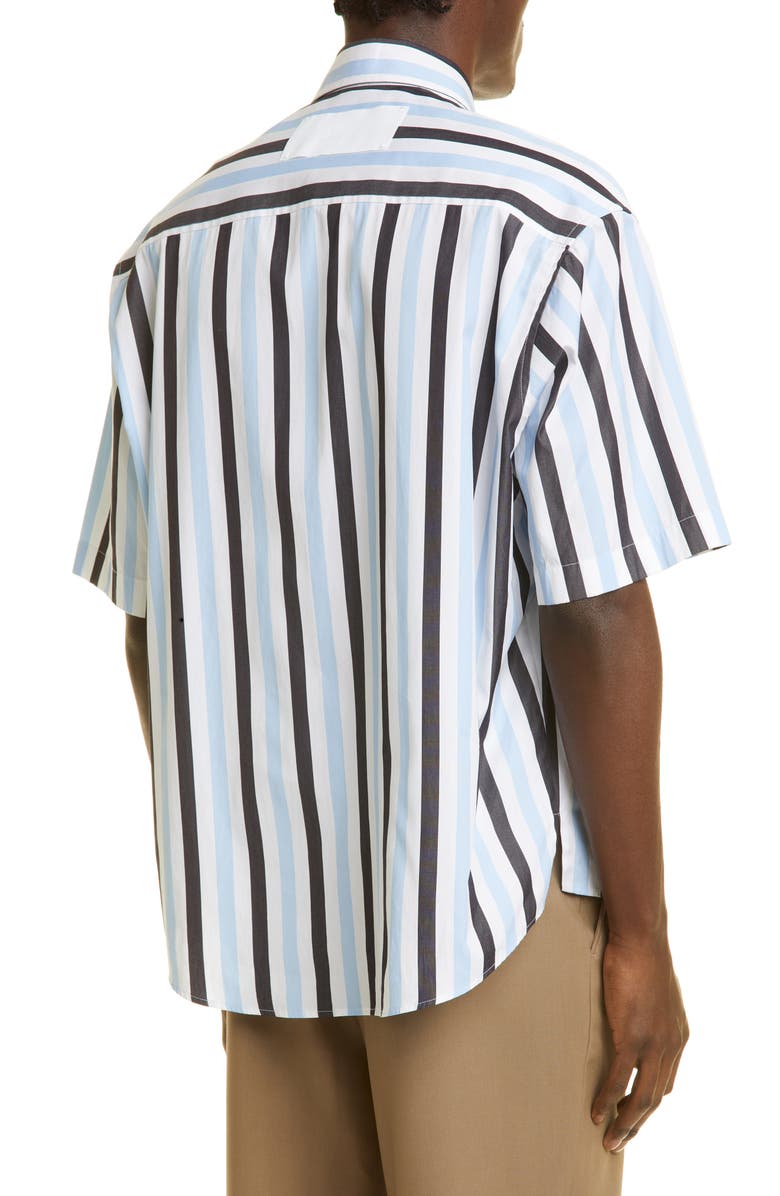 AMI PARIS AMI Alexandre Mattiussi Unisex Stripe Cotton Button-Up Shirt, Alternate, color, 