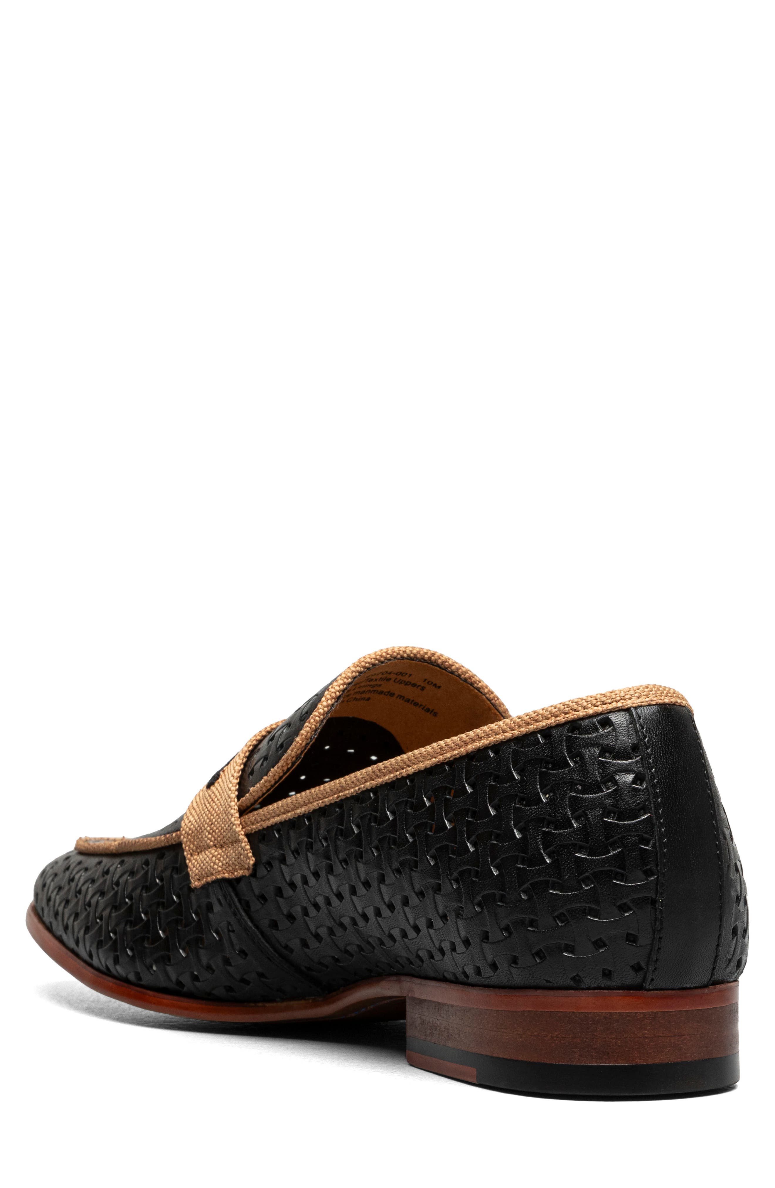 Stacy Adams Winstead Saddle Penny Loafer, Alternate, color, Black