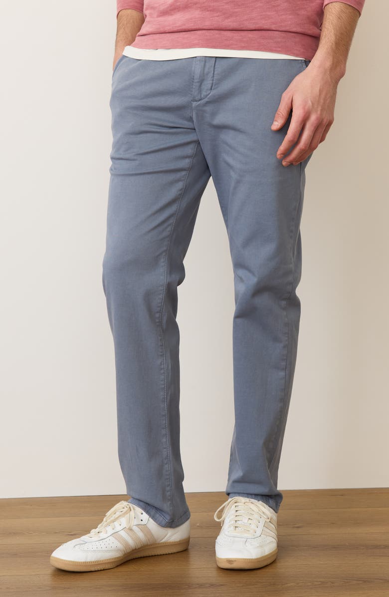 Marine Layer Saturday Slim Straight Leg Twill Chinos, Alternate, color, China Blue