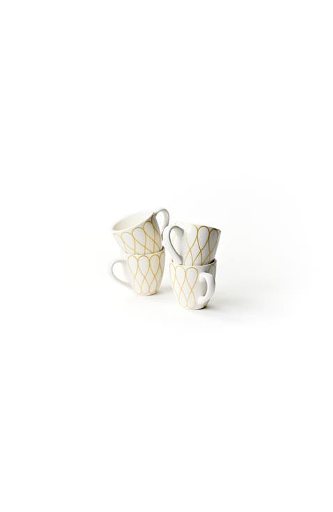 Gold Empire Espresso Mugs Set of 4