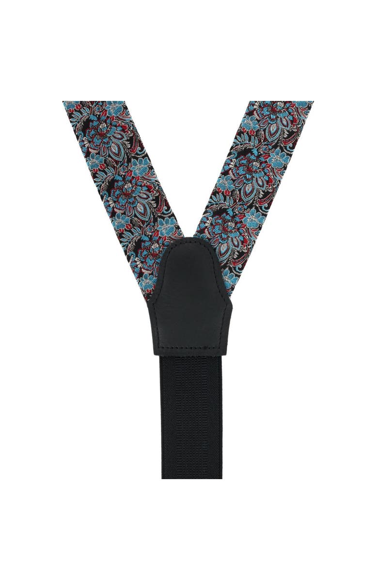Trafalgar Enzo Exploded Floral Silk Button End Suspenders, Alternate, color, Multiple Colors