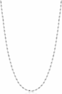 Nialaya Silver Beaded Chain Necklace
