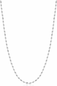 Nialaya Silver Beaded Chain Necklace