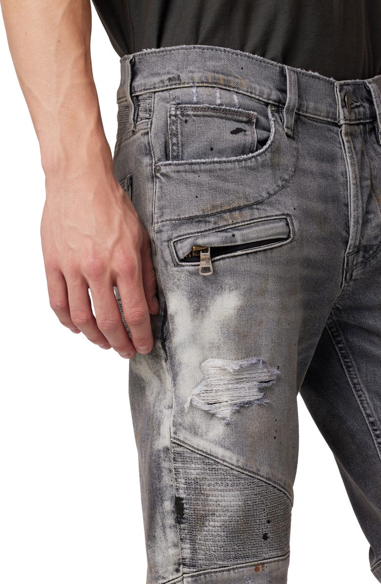 Hudson Jeans The Blinder v.2 Skinny Fit Distressed Biker Jeans, Alternate, color, 